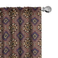 thumbnail image 1 of Ambesonne Ukrainian Curtains, Traditional Geometric, Pair of 28"x84", Multicolor, 1 of 5