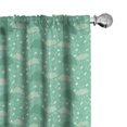 thumbnail image 1 of Ambesonne Umbrella Window Curtains, Wet Weather in Green, Each 28" W x 95" L, Pale Green Sea Green, 1 of 4