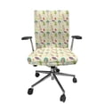 thumbnail image 1 of Ambesonne Umbrella Office Chair Cover Stretchable High Back, Vintage Lady Autumn Print, Cream and Multicolor, 1 of 1