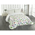 thumbnail image 1 of Ambesonne Umbrella Quilted Bedspread Set 3 Pcs, Cartoon Colorful, King Size, Multicolor, 1 of 5