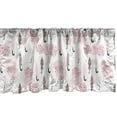 thumbnail image 1 of Ambesonne Umbrella Window Valance, Doodle Big Circles and Closed Umbrella Ornamented with Lines, Curtain Valance for Kitchen Bedroom Decor with Rod Pocket, 54" X 18", Pale Pink and Black, 1 of 2