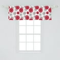 thumbnail image 1 of Ambesonne Umbrella Window Valance, Japanese Art Pattern with Circular Style Floral Ornamental Objects, Curtain Valance for Kitchen Bedroom Decor with Rod Pocket, 54" X 18", Dark Pink Grey and White, 1 of 2