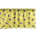 thumbnail image 1 of Ambesonne Umbrella Window Valance, Rain Accessory Pattern, 42" x 18", Yellow and Violet, 1 of 2