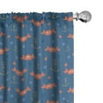 thumbnail image 1 of Ambesonne Under the Sea Curtains, Crabs Anchors, Pair of 28"x84", Blue Orange Pale Brown, 1 of 5