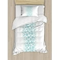 thumbnail image 1 of Ambesonne Under the Sea Duvet Cover Set, Circle Bubbles, Twin, Sky Blue and White, 1 of 3