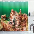 thumbnail image 1 of Ambesonne Under the Sea Shower Curtain, Octopus in Water, 69"Wx84"L, Green Brown Red, 1 of 5