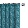 thumbnail image 1 of Ambesonne Underwater Window Curtains, Ocean Plants and s, Each 28" W x 84" L, Petrol Blue and Seafoam, 1 of 4