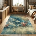 thumbnail image 1 of Ambesonne Underwater Decorative Rug Carpet, Corals and Fish Nautical, 5' 1" X 7' 5", Grey Yellow Sea Blue, 1 of 5