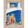 thumbnail image 1 of Ambesonne Underwater Duvet Cover Set, Tropical Corals Fish, Twin, Blue Yellow, 1 of 3