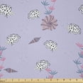 thumbnail image 1 of Ambesonne Underwater Fabric by the Yard Microfiber, Fish Coral Seashell Art, 10 Yards, Pastel Purple and Grey Pink, 1 of 2