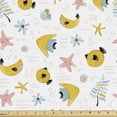 thumbnail image 1 of Ambesonne Underwater Fabric by the Yard Upholstery, Oceanic Animals Swimming, 2 Yards, White Multicolor, 1 of 5