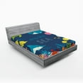 thumbnail image 1 of Ambesonne Underwater Fitted Sheet 2 Pcs Set, Algaes Coral Reefs, Full, Multicolor, 1 of 3