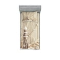 thumbnail image 1 of Ambesonne Underwater Fitted Sheet & Pillow Sham Set, Marine Fishing Net, Twin, Beige Cream, 1 of 2