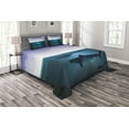 thumbnail image 1 of Ambesonne Underwater Quilted Bedspread Set 3 Pcs, Wild Sharks in Sea, Queen Size, Violet Petrol Blue, 1 of 3