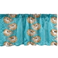 thumbnail image 1 of Ambesonne Underwater Window Valance, Exotic Nautilus Image, 42" x 18", Sea Blue Ginger and White, 1 of 3