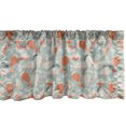 thumbnail image 1 of Ambesonne Underwater Window Valance, Ocean Animal Whales, 54" X 18", Salmon Coconut Turquoise, 1 of 3