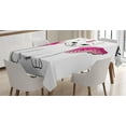 thumbnail image 1 of Ambesonne Unicorn Cat Tablecloth Rectangular Table Cover, Urban Fantasy Art, 52"x70", Pink Black, 1 of 4