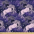 thumbnail image 1 of Ambesonne Unicorn Fabric by the Yard Upholstery, Mystic Creature Dreamy Star, 2 Yards, Lilac Indigo Blue Violet, 1 of 1