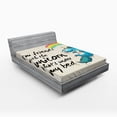 thumbnail image 1 of Ambesonne Unicorn Fitted Sheet, Dreamer Pony, Full Size, Cream Blue Black, 1 of 2