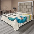 thumbnail image 1 of Ambesonne Unicorn Flat Sheet, Dreamer Pony, King Size, Cream Blue Black, 1 of 1