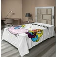 thumbnail image 1 of Ambesonne Unicorn Flat Sheet, LGBT Slogan Tail, Twin Size, Multicolor, 1 of 1