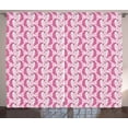 thumbnail image 1 of Ambesonne Unicorn Party Curtains 2 Panel Set, Vintage Fantasy Horse, 108" x 63", Yellow White and Pink, 1 of 3