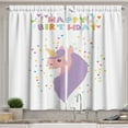 thumbnail image 1 of Ambesonne Unicorn Party Kitchen Curtains, Doodle Birthday, 55"x39", Multicolor, 1 of 3