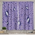 thumbnail image 1 of Ambesonne Unicorn Party Kitchen Curtains, Teenage Stars, 55"x39", Violet Blue Lavender, 1 of 3