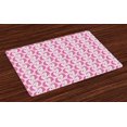 thumbnail image 1 of Ambesonne Unicorn Party Place Mats Set of 4, Girly Animals, Standard Size, Pink White and Yellow, 1 of 4