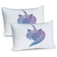 thumbnail image 1 of Ambesonne Unicorn Pillow Sham 2 Pack, Animal Doodle, 36"x20", Lavender and Blue, 1 of 3
