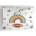 thumbnail image 1 of Ambesonne Unicorn Pillow Sham, Rainbow Colorful Stars, 26" X 20", Multicolor, 1 of 2