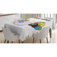 thumbnail image 1 of Ambesonne Unicorn Tablecloth Rectangular Table Cover, LGBT Slogan Tail, 60"x84", Multicolor, 1 of 4