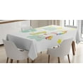 thumbnail image 1 of Ambesonne Unicorn Tablecloth Rectangular Table Cover, Unicorn Fairies Print, 60"x84", Yellow Green, 1 of 4