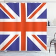 thumbnail image 1 of Ambesonne Union Jack Shower Curtain, British Loyal, 69"Wx84"L, Royal Blue White, 1 of 3