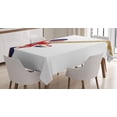 thumbnail image 1 of Ambesonne Union Jack Tablecloth Rectangular Table Cover, Electric Guitar Flag, 60"x84", Pale Brown Grey Black, 1 of 4