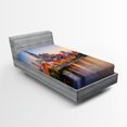 thumbnail image 1 of Ambesonne United States Fitted Sheet, Cumberland River, Twin XL Size, Multicolor, 1 of 2