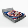thumbnail image 1 of Ambesonne United States Fitted Sheet, Patriot Emblem, Queen Size, Multicolor, 1 of 3
