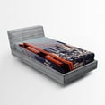 thumbnail image 1 of Ambesonne United States Fitted Sheet, San Francisco, Twin Size, Pale Blue Orange White, 1 of 2