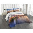 thumbnail image 1 of Ambesonne United States Quilted Bedspread Set 3 Pcs, Cumberland River, King Size, Multicolor, 1 of 5