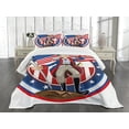 thumbnail image 1 of Ambesonne United States Quilted Bedspread Set 3 Pcs, Patriot Emblem, King Size, Multicolor, 1 of 5