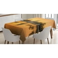 thumbnail image 1 of Ambesonne United States Tablecloth Rectangular Table Cover, American Capital City, 60"x90", Apricot and Ginger, 1 of 3
