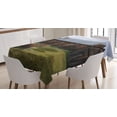 thumbnail image 1 of Ambesonne United States Tablecloth Rectangular Table Cover, California Barn, 60"x84", Olive Green Purple Grey, 1 of 4