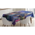 thumbnail image 1 of Ambesonne United States Tablecloth Rectangular Table Cover, Florida Bridge, 60"x84", Pink Apple Green, 1 of 3