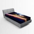 thumbnail image 1 of Ambesonne Universe Fitted Sheet, Solar System Cornet, Twin XL Size, Red Blue, 1 of 2