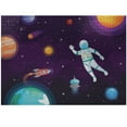 Ambesonne Universe Jigsaw Puzzle Durable Cardboard, Astronaut in Space