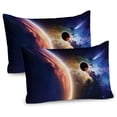 thumbnail image 1 of Ambesonne Universe Pillow Sham 2 Pack, Solar System Cornet, 36"x20", Red Blue, 1 of 1