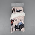thumbnail image 1 of Ambesonne Urban Bedding Set 3 Pcs, London and Paris Streets, Twin XL, Warm Taupe Black, 1 of 2