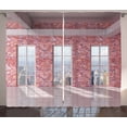 thumbnail image 1 of Ambesonne Urban Curtains 2 Panel Set, Red Brick Wall Loft City, 108" x 108", Multicolor, 1 of 2