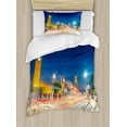 thumbnail image 1 of Ambesonne Urban Duvet Cover Sets, Big Ben Westminster UK, 2-Twin, Blue Grey Yellow, 1 of 4
