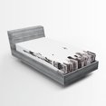 thumbnail image 1 of Ambesonne Urban Fitted Sheet, Cityscape of New York, Twin Size, White and Grey, 1 of 2
